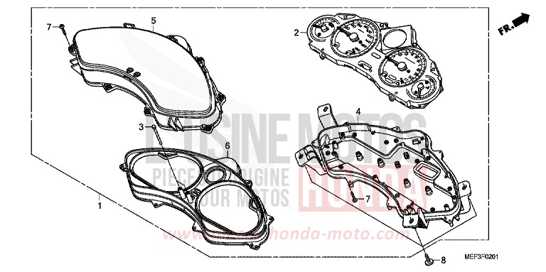 SPEEDOMETER (FJS400D9/FJS400A) for SW-T400 ABS PEARL COSMIC BLACK (NHA64) from 2009